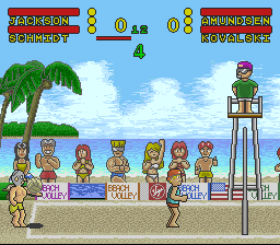 Inazuma Serve da Super Beach Volley screenshot 3 for Super Famicom